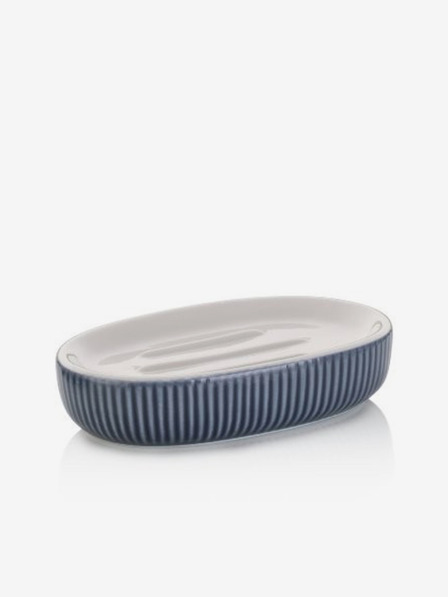 Kela Portasapone Ava in ceramica grigio-blu 13,5x8,5x3,0cm KELA