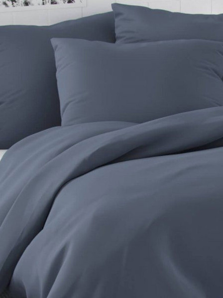 Kvalitex Luxury Collection French Satin Bedding Set 1+2, 240x200, 70x90cm dark gray