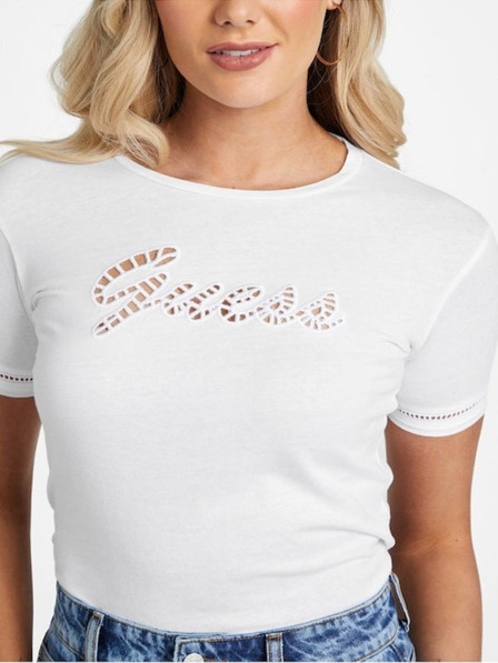 Guess Jeans T-shirt bianca da donna Guess Blouse Cotton