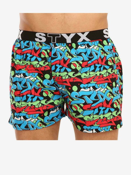 Styx Pantaloncini sportivi Styx art da uomo in gomma graffiti
