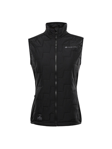 ALPINE PRO Gilet riscaldante da donna con imbottitura in merino ALPINE PRO NERCA nero
