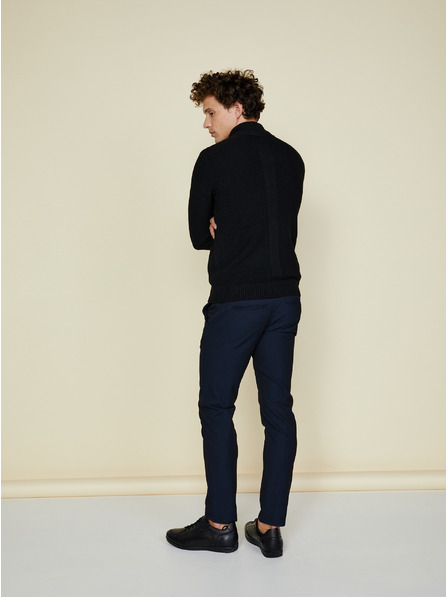 ZOOT.lab Maglione nero da uomo con zip e collo alto ZOOT.lab Brad