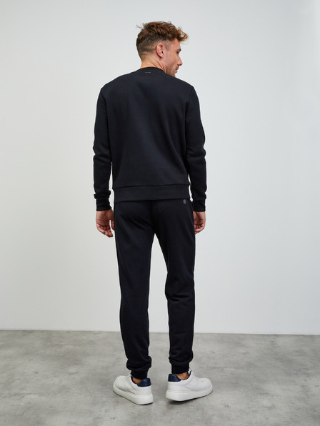 ZOOT.lab Felpa nera con cappuccio basic zip da uomo ZOOT.lab Keanu