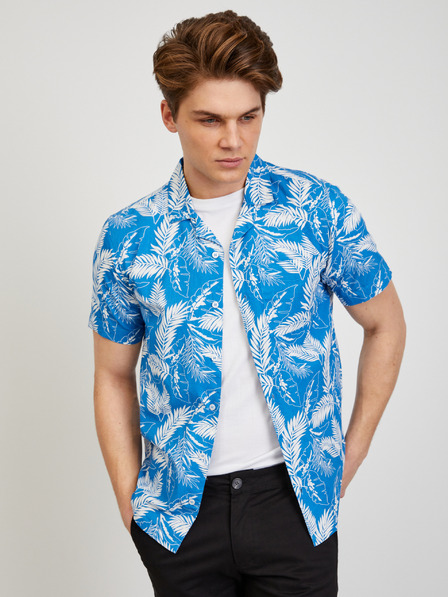 ZOOT.lab Camicia a maniche corte blu fantasia da uomo ZOOT.lab Darrel