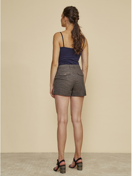 ZOOT.lab Pantaloncini da donna beige a righe con lino ZOOT.lab Jade
